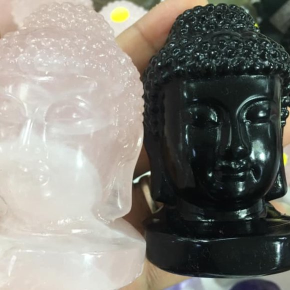 Other - 3.75  Black Obsidian Buddha Head